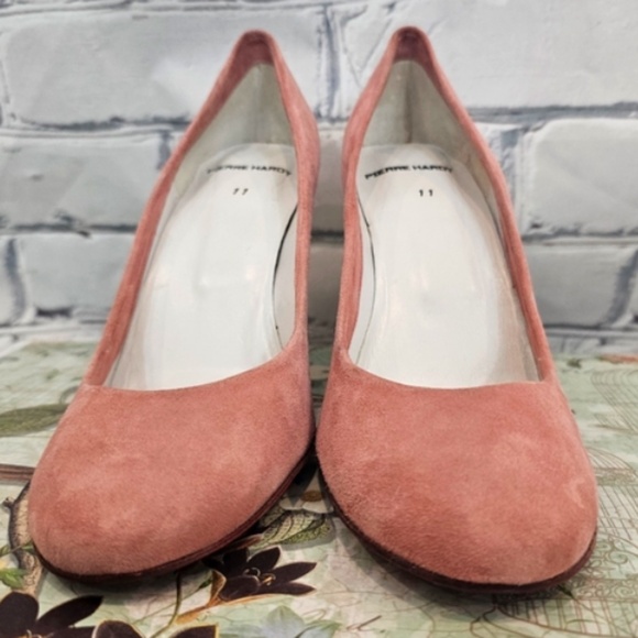 Pierre Hardy Pink Suede French Faux Metal Girder Industrial Heels - Picture 6 of 6